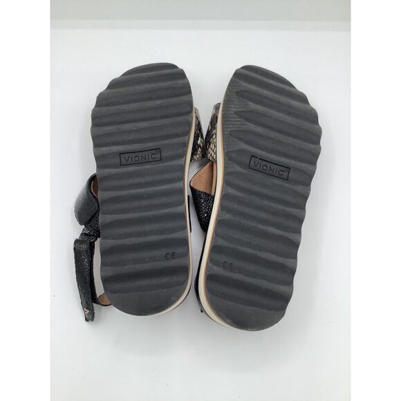 Vionic Size 8 Slide Wedges Snake Print Sandals - Picture 2 of 7